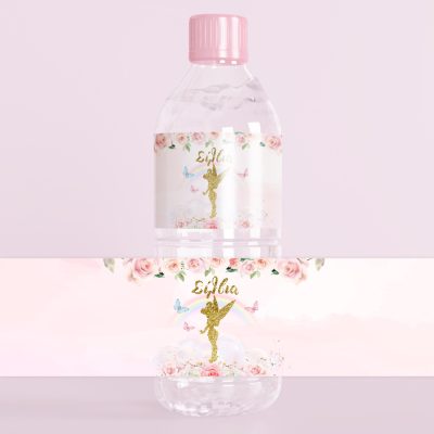 Ετικέτες για μπουκάλια νερού - χρυσή Νεράιδα (8 τεμ)