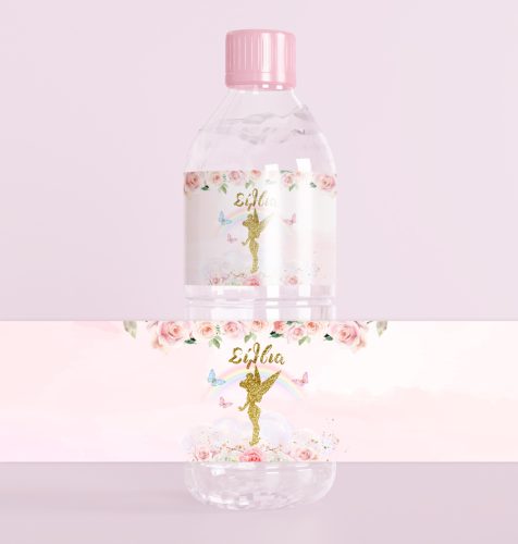 Ετικέτες για μπουκάλια νερού - χρυσή Νεράιδα (8 τεμ)