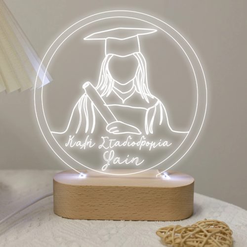 Φωτιστικό led με βάση - Αποφοίτηση για κορίτσι