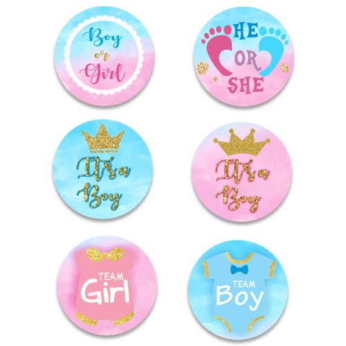 Κονκάρδες Gender Reveal (6 τεμ)