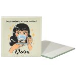 Γυάλινο σουβέρ - Aggressive Coffee Drinker