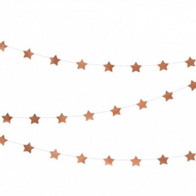 Γιρλάντα με rosegold Αστεράκια 3.6m