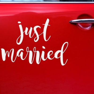 Just Married Αυτοκόλλητο