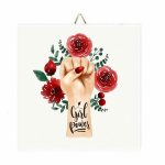 Καδράκι Girl Power floral