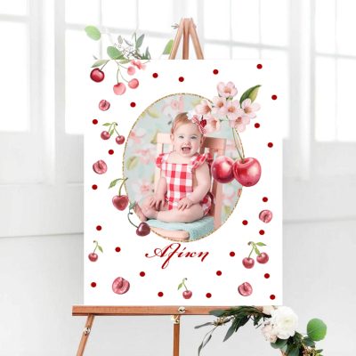 Καμβάς Βάπτισης Κεράσι