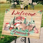 Καμβάς χριστουγεννιάτικης Βάπτισης Welcome - Woodland