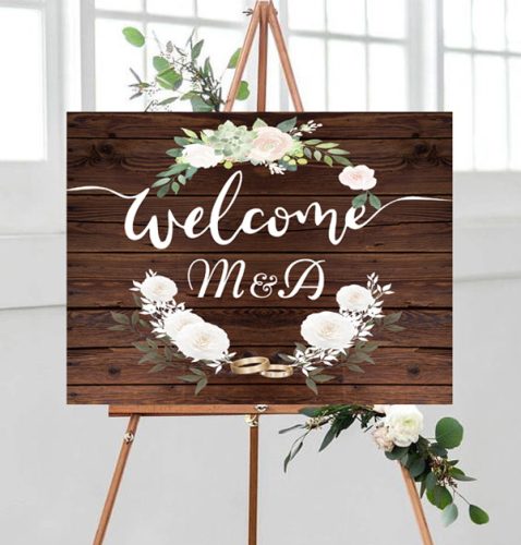 Καμβάς Γάμου - Rustic Wood