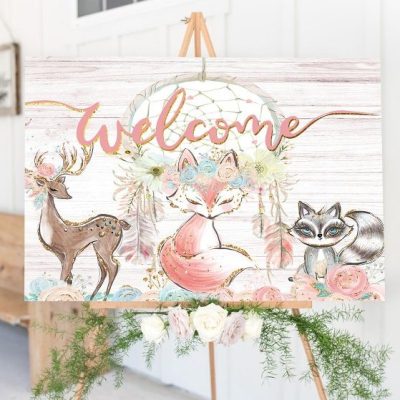Καμβάς Βάπτισης Welcome Ονειροπαγίδα & Woodland