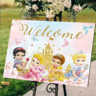Καμβάς Βάπτισης Welcome - baby Πριγκίπισσες