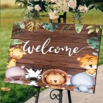 Καμβάς Βάπτισης Welcome Ζώα της Ζούγκλας