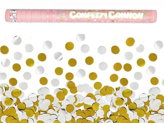 Κανονάκι Χρυσά και Ασημί μεταλλικά κομφετί