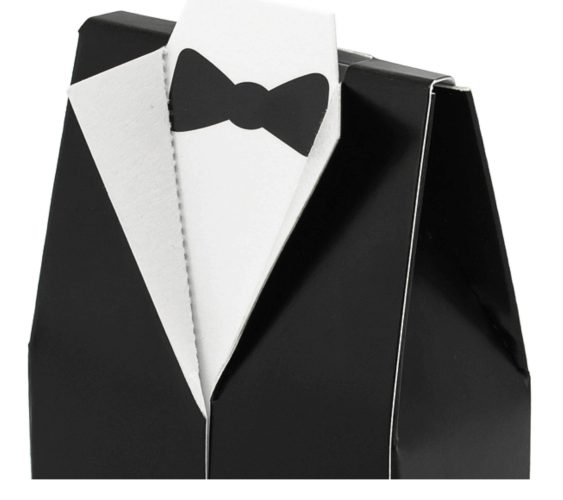 Κουτί για μπομπονιέρα κοστούμι Γαμπρού 10 τεμ