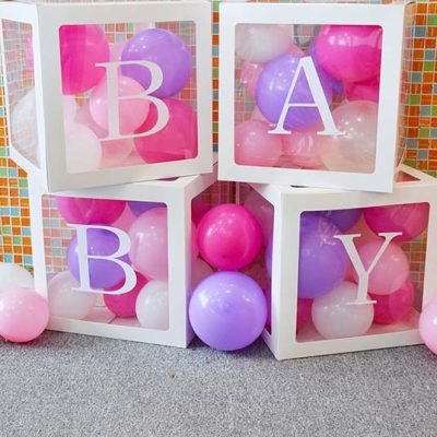 Κουτιά διακόσμησης για μπαλόνια – BABY