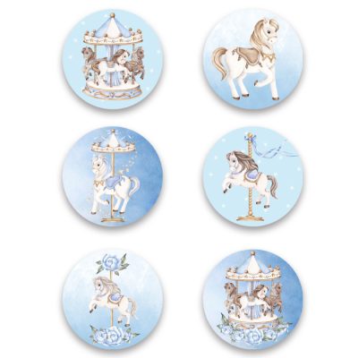 Κονκάρδες Καρουζέλ αγόρι (6 τεμ)