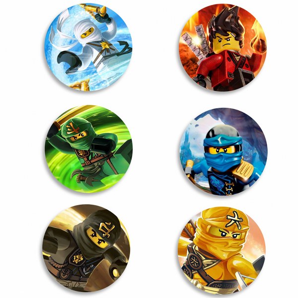 Κονκάρδες Lego Ninjago (6 τεμ) Κονκάρδες Lego Ninjago (6 τεμ)