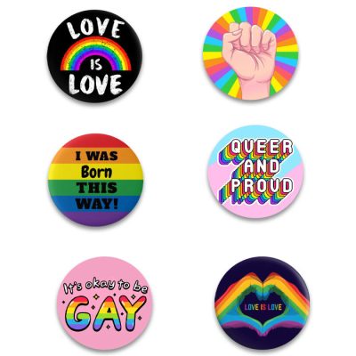 Κονκάρδες ΛΟΑΤΚΙ (6 τεμ)