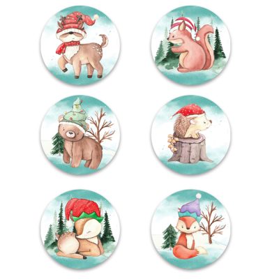 Κονκάρδες Χριστουγεννιάτικες - Woodland (6 τεμ)