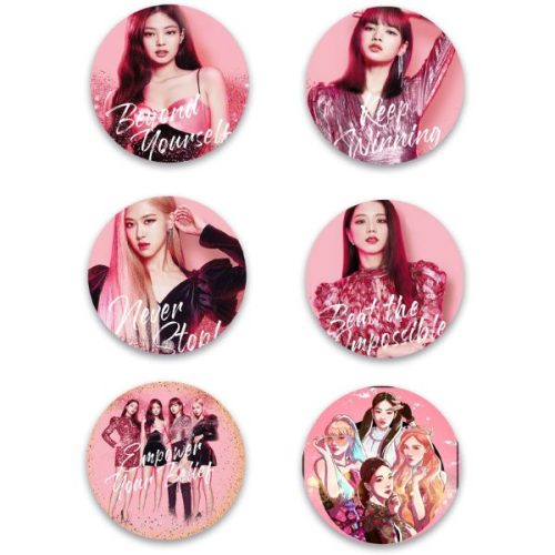 Ξύλινες Κονκάρδες Blackpink (6 τεμ)