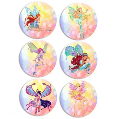 Ξύλινες Κονκάρδες Winx (6 τεμ)