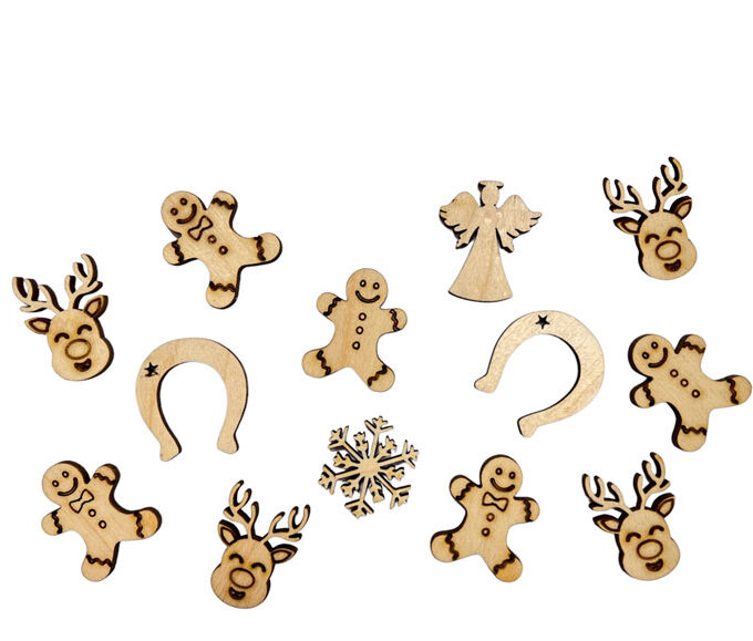Ξύλινες χριστουγεννιάτικες φιγούρες (25 τεμ) Ξύλινες χριστουγεννιάτικες φιγούρες (25 τεμ)