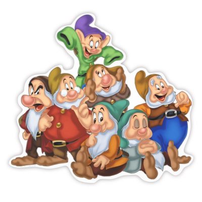 Ξύλινη Διακοσμητική φιγούρα 7 Νάνοι