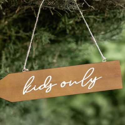 Ξύλινη διακοσμητική ταμπέλα Kids Οnly