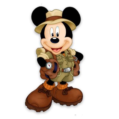 Ξύλινη φιγούρα Mickey Σαφάρι