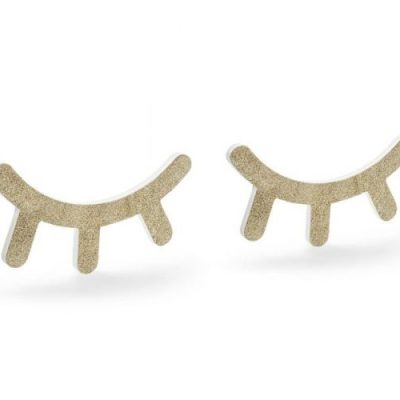 Ξύλινο διακοσμητικό τοίχου Ματάκια-Βλεφαρίδες 2 τεμ