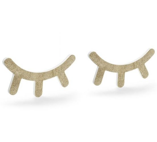 Ξύλινο διακοσμητικό τοίχου Ματάκια-Βλεφαρίδες 2 τεμ