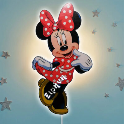 Ξύλινο Φωτιστικό - Minnie Mouse