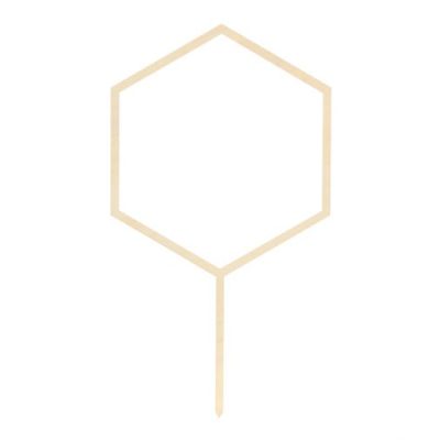 Ξύλινο Topper τούρτας Εξάγωνο