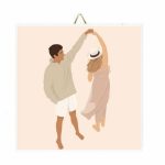 Ξύλινο Καδράκι "Dance with me"