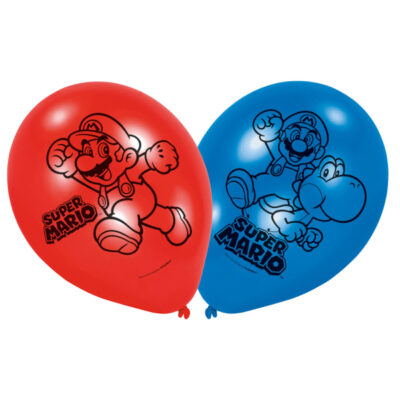 Λάτεξ Μπαλόνια Super Mario (6 τεμ)