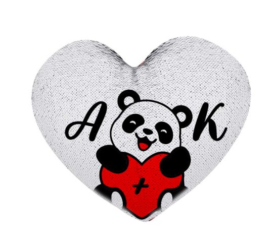 Μαξιλάρι Καρδιά με πούλιες - Αρκουδάκι Πάντα