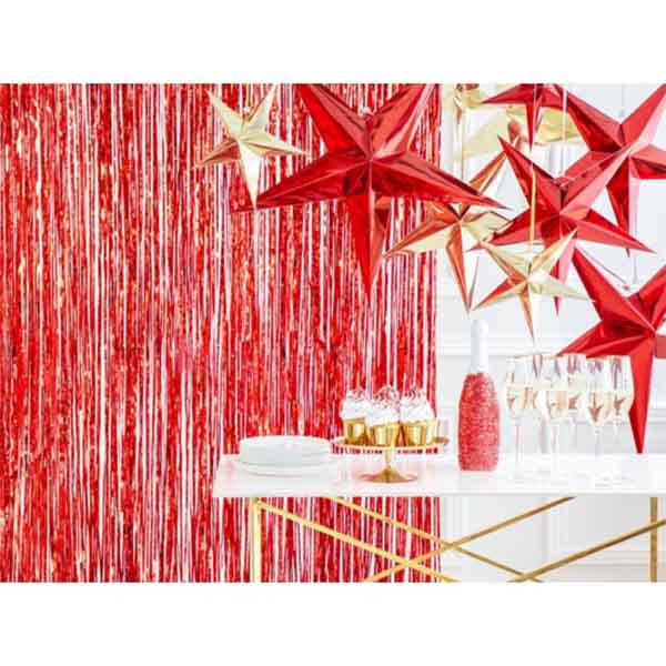 Κόκκινη Κουρτίνα Πάρτυ 0.9 x 2.5m