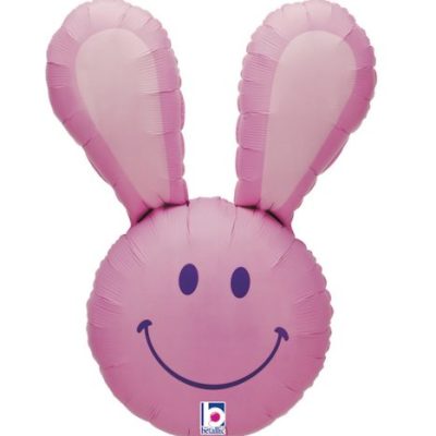 Μπαλόνι χαμογελαστό Λαγουδάκι Ροζ 94 εκ.
