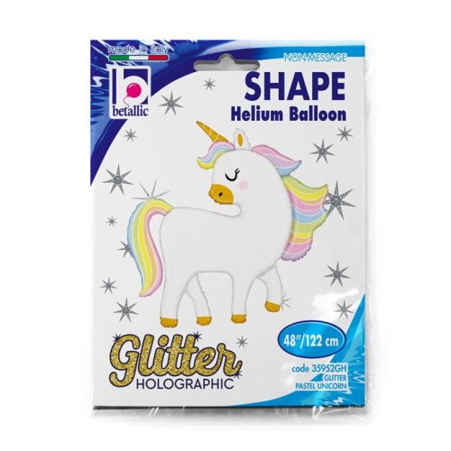 Μπαλόνι Μονόκερος Glitter/Pastel 122 εκ.
