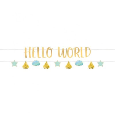 Μπάνερ Oh Baby Boy Hello World