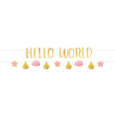 Μπάνερ Oh Baby Girl Hello World