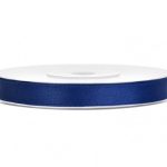 Navy μπλε σατέν φαρδιά κορδέλα 25m