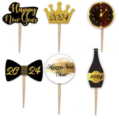 Οδοντογλυφίδες Happy New Year (6 τεμ)
