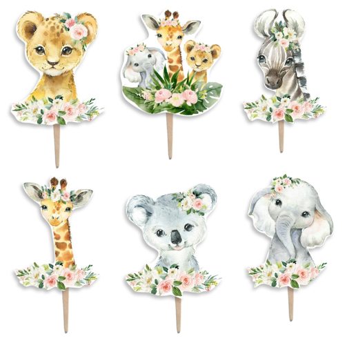 Οδοντογλυφίδες Ζώα της Ζούγκλας Κορίτσι (6 τεμ)