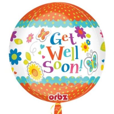 Orbz Μπαλόνι Get Well Soon φλοράλ
