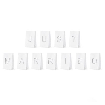 Φαναράκια για κεράκια Just Married 11 τεμ