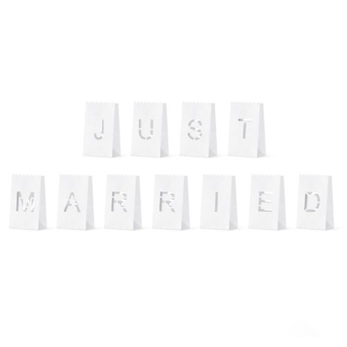 Φαναράκια για κεράκια Just Married 11 τεμ