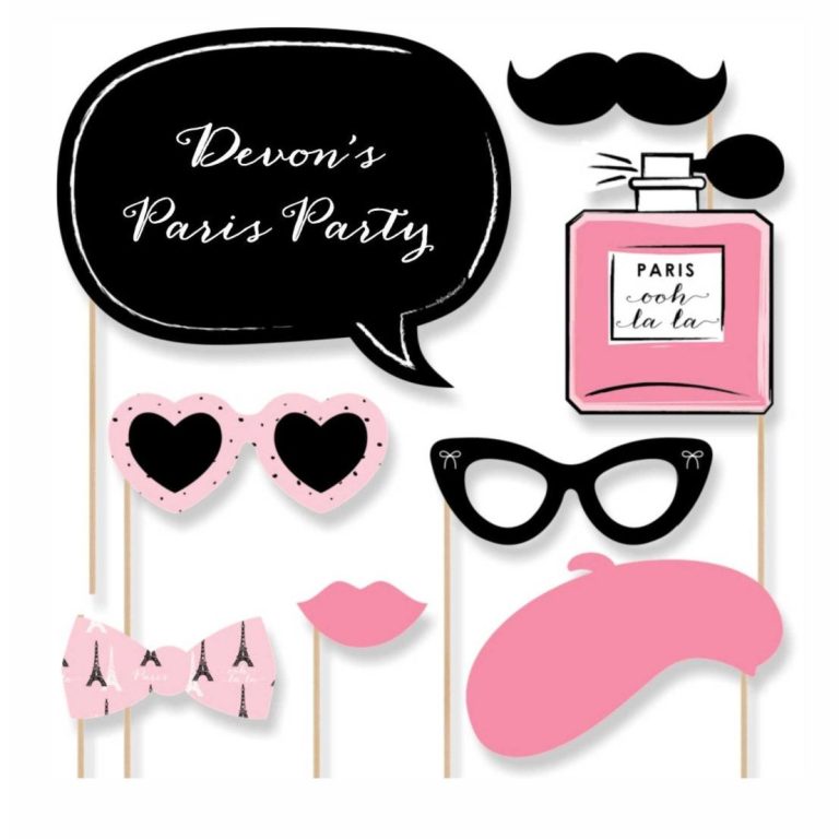 Photobooth Props Παρίσι (8 τεμ)