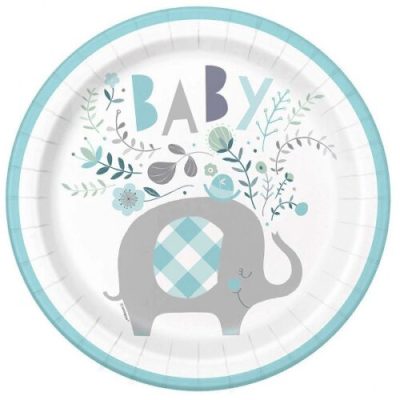 Πιάτα γαλάζιο Ελεφαντάκι 8 τεμ