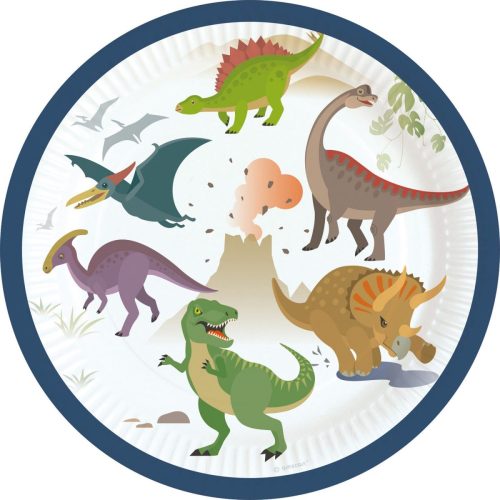 Πιατάκια γλυκού Happy Dinosaur 8 τεμ