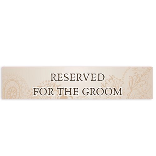Πινακίδα αυτοκινήτου γάμου "Reserved for the Groom" (2 τεμ)
