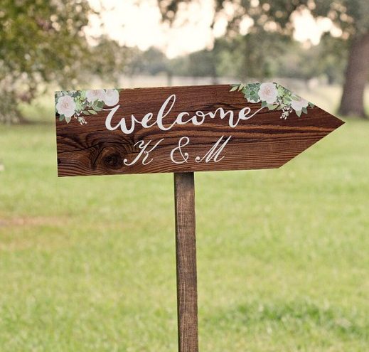 Πινακίδα Γάμου Rustic Wood